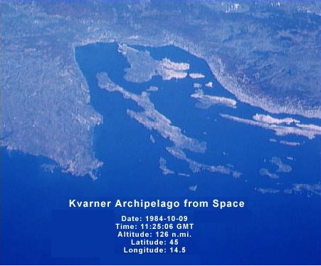 Island of Rab And Kvarner Archipelago From Space